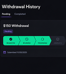 processing withdrawal