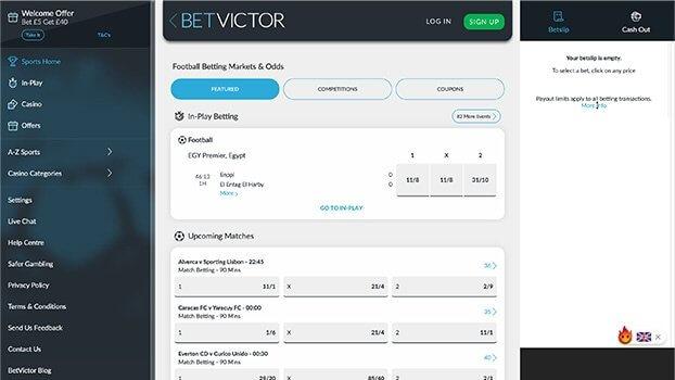 Screenshot of Betvictor Footbal Thumbnail