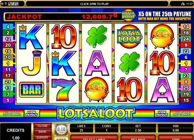 Lotsaloot Slot at Gaming Club