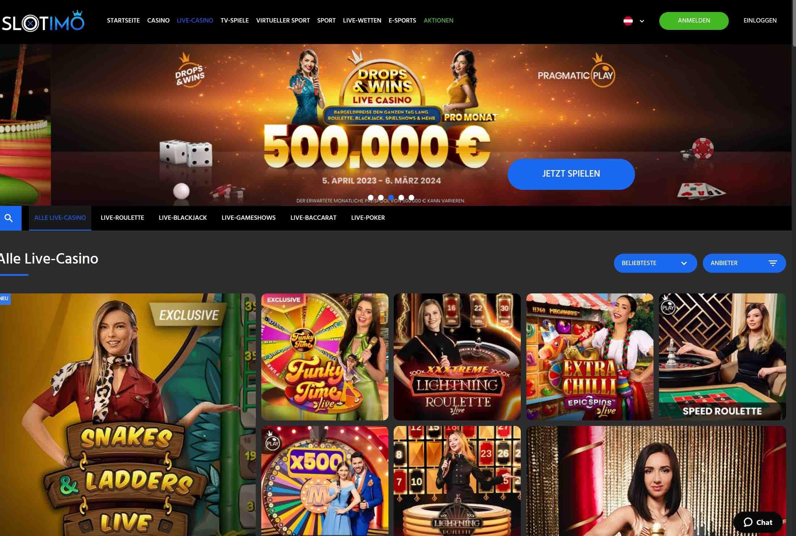 Slotimo live casino