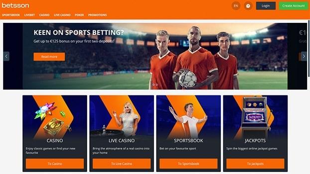 Betsson Homepage