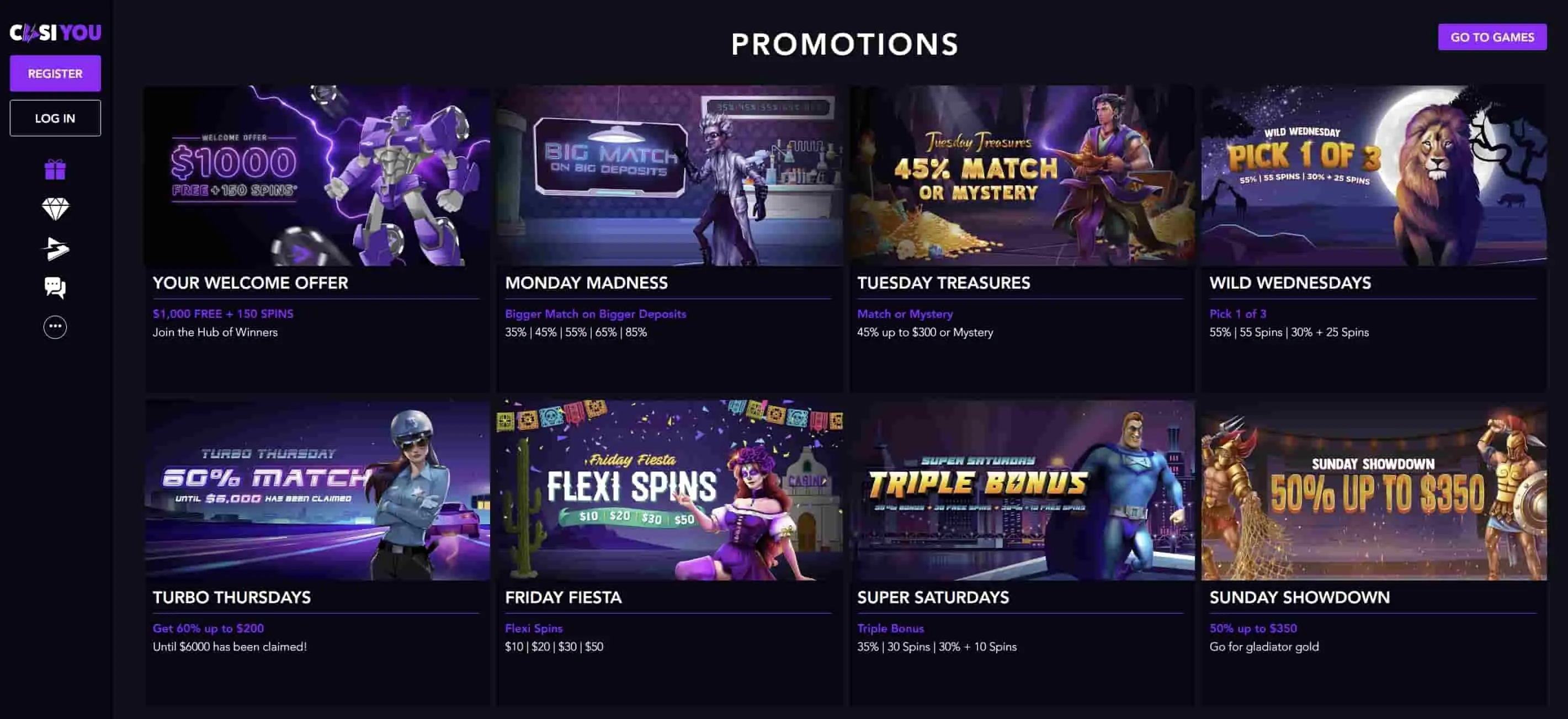 CasiYou Welcome Bonus