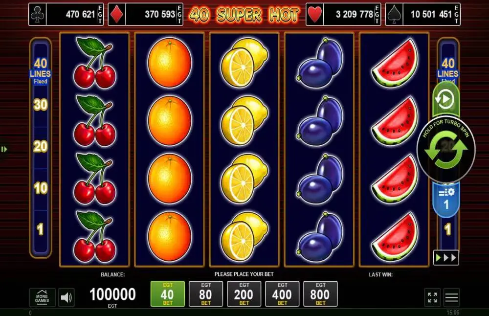 40 Super Hot screenshot 1 container background