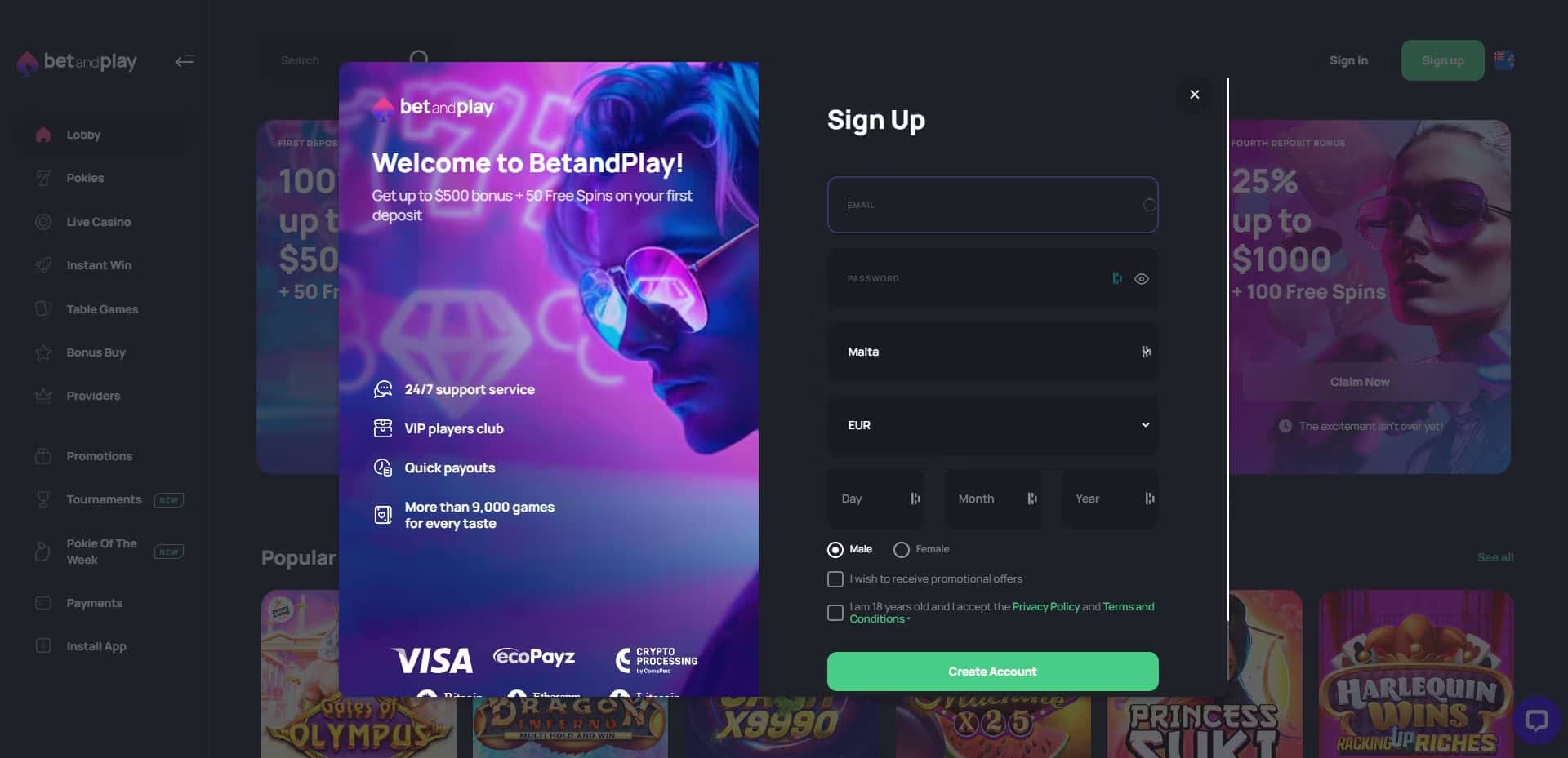 betandplay sign-up