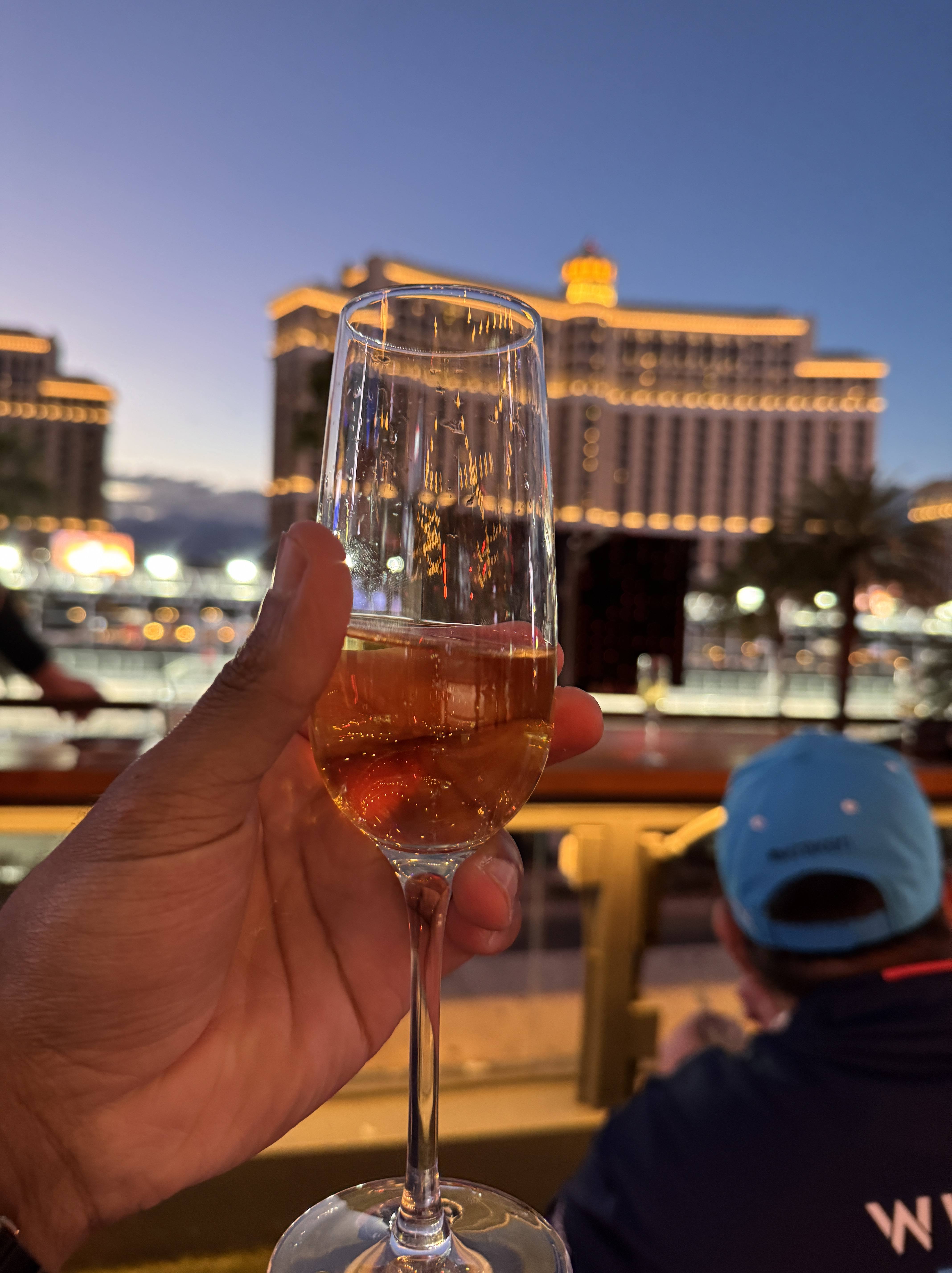 Champagne during the f1 race