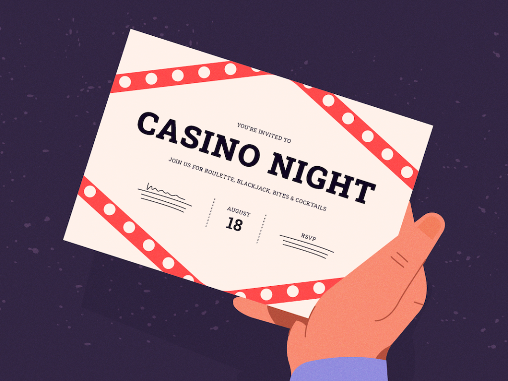 Casino party invitation