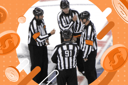 NHL referees talking