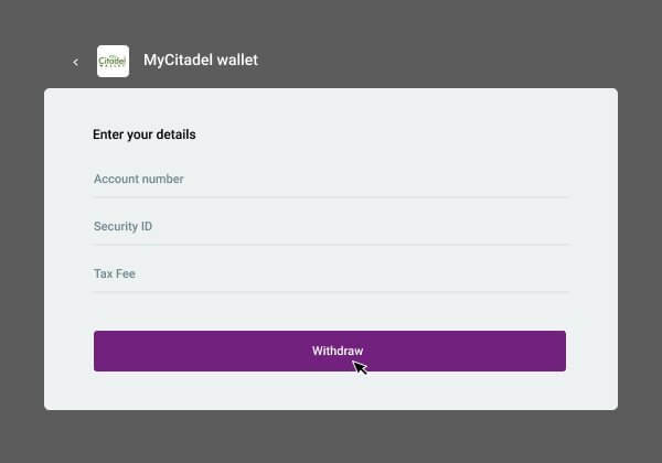 Withdrawal MyCitadel Transfer Step 3