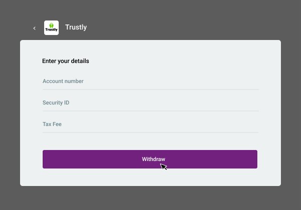 Withdrawal Trustly Transfer Step 3