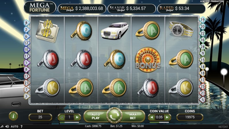 Mega Fortune slot screenshot