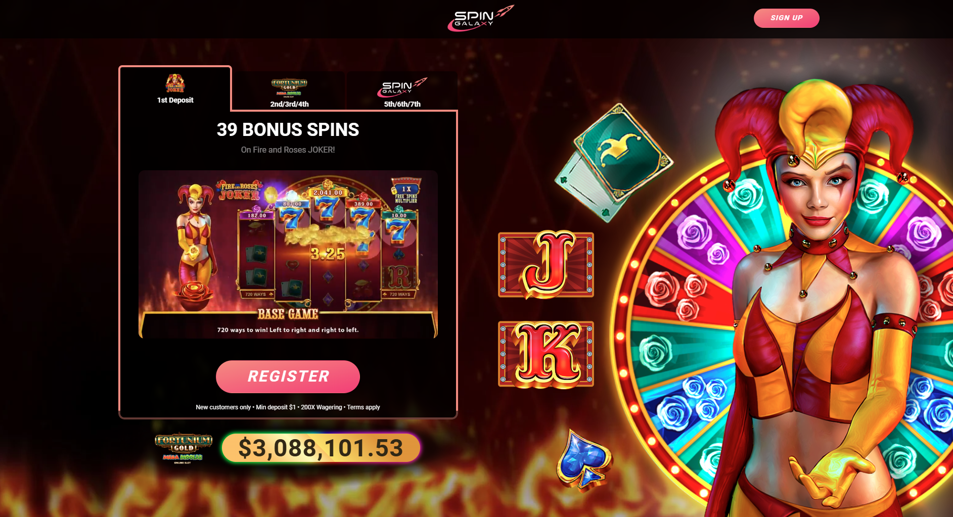 Spin Galaxy free spins offer