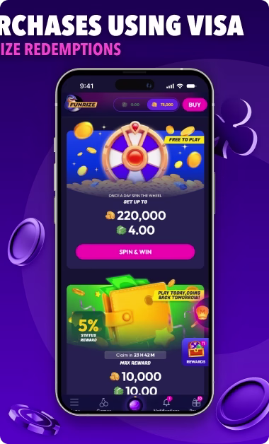 funrize buy coins using visa