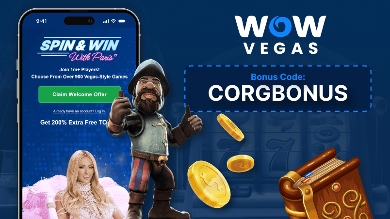 WOW Vegas promo code CORGBONUS.png