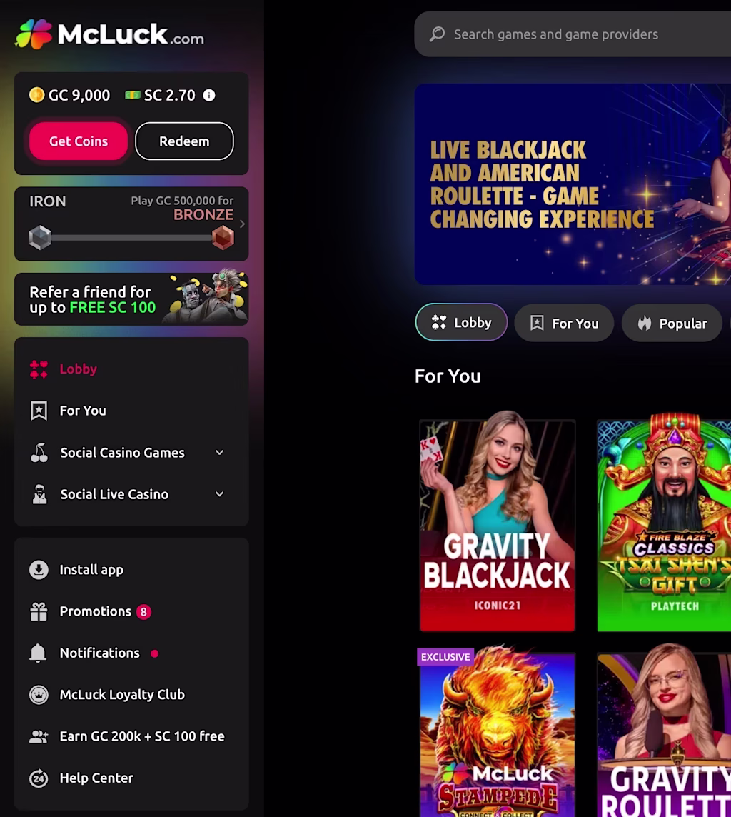 Social Casino Lobby - McLuck Social Casino 2025-01-17 16-12-12 (1)