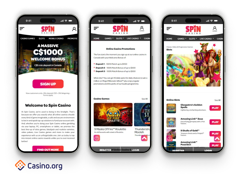 $5 deposit casino Spin Casino