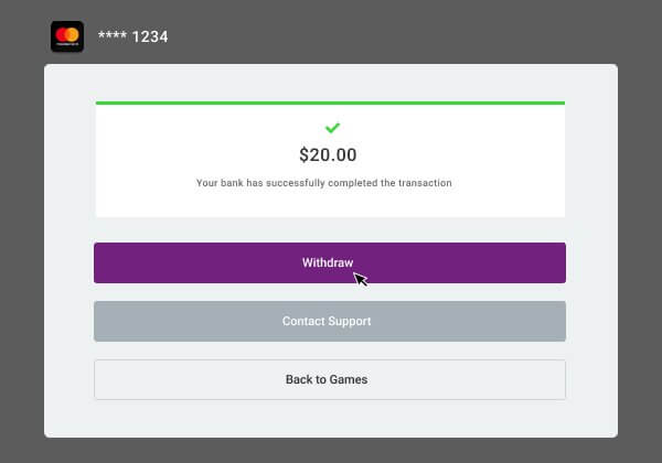 Withdrawal Mastercard Step 4