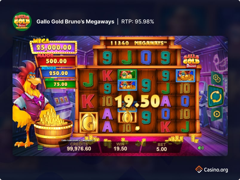 Gallo Gold Bruno's Megaways mobile slot