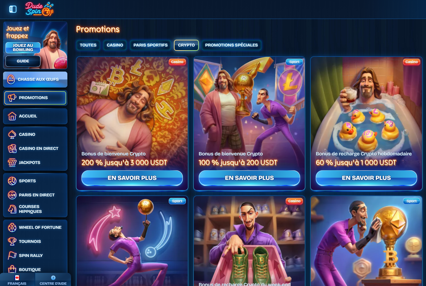 Dudespin crypto bonus.png