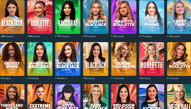 stakeus live casino games
