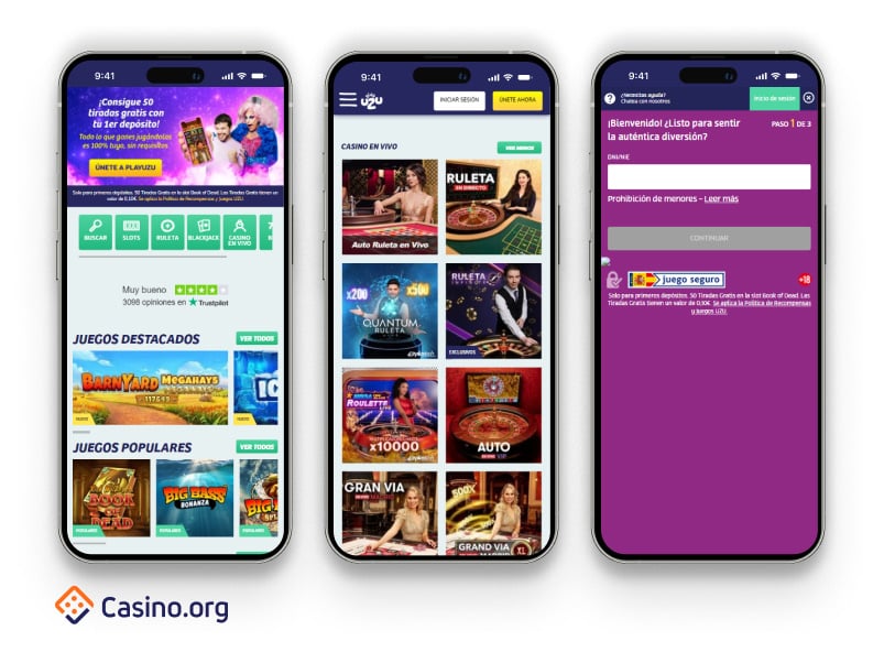 capturas de pantalla de playuzu casino