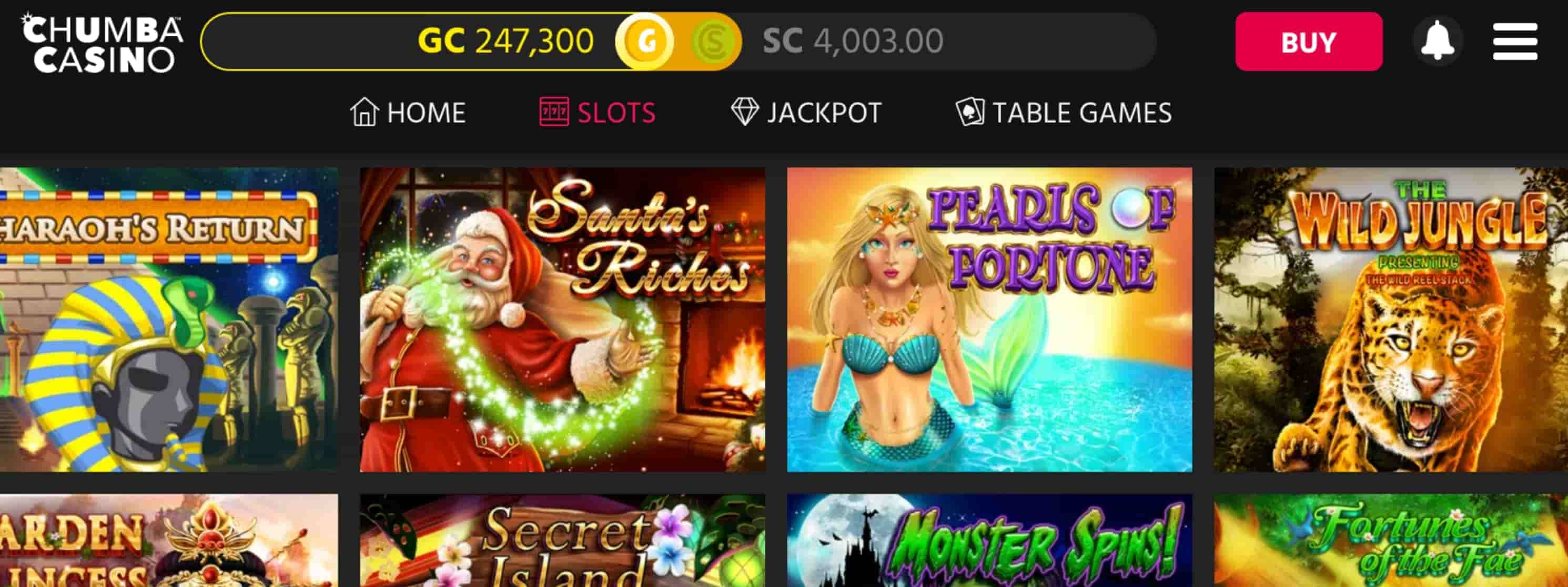 Chumba Casino Gold Coins and Sweeps Coins