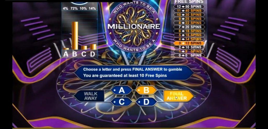 Who Wants to be A Millionaire Bonusspiel 