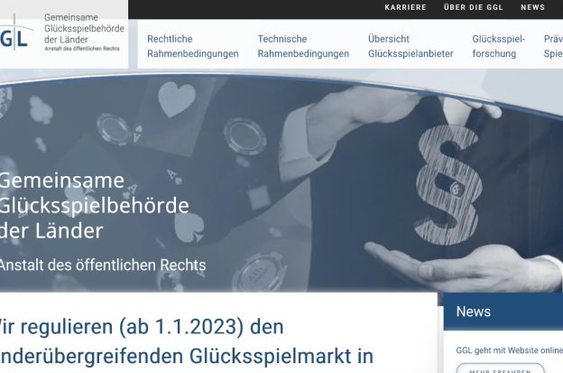 Webbsite Glücksspielbehörde