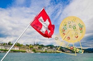Fahne Schweiz Lottokugeln