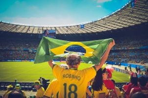 Fußballfans Brasilien