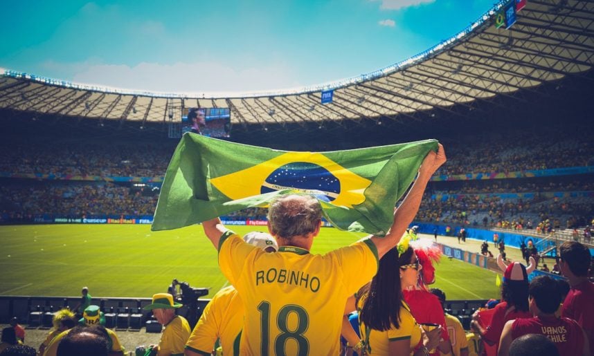 Fußballfans Brasilien