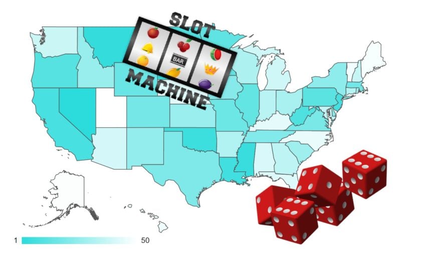 USA-Karte, Slot, Würfel