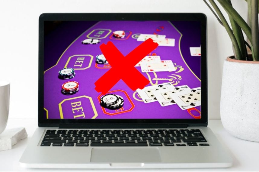 Notebook, Online-Casino, Kreuz