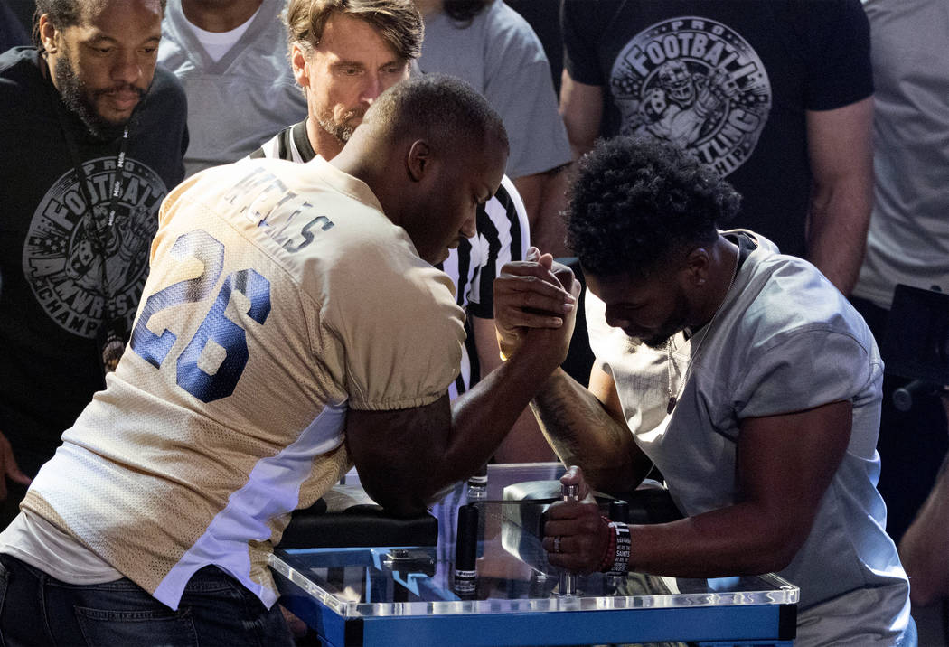 Nfl Flexes Muscles Over Players Arm Wrestling Contest At