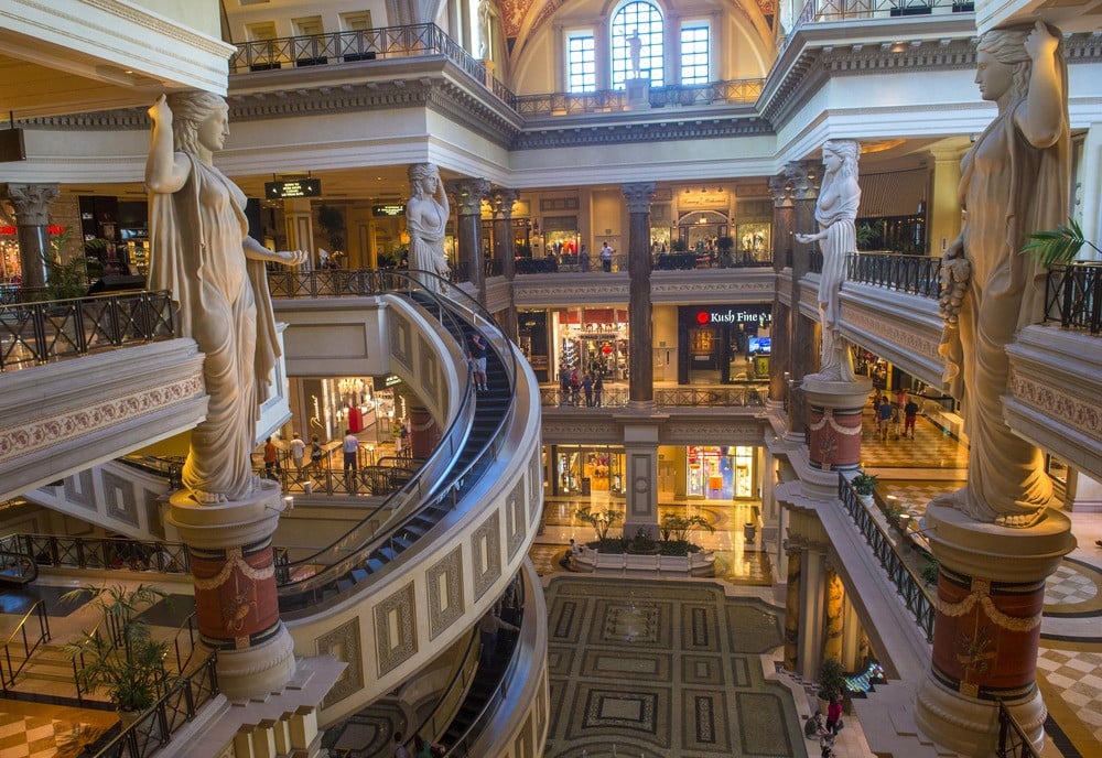 Interior View of the Forum Shops at Caesars Palace Editorial Stock