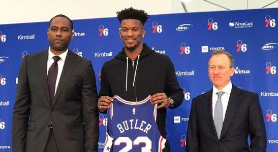 Philadelphia 76ers Introduce Jimmy Butler, See Finals Odds Improve