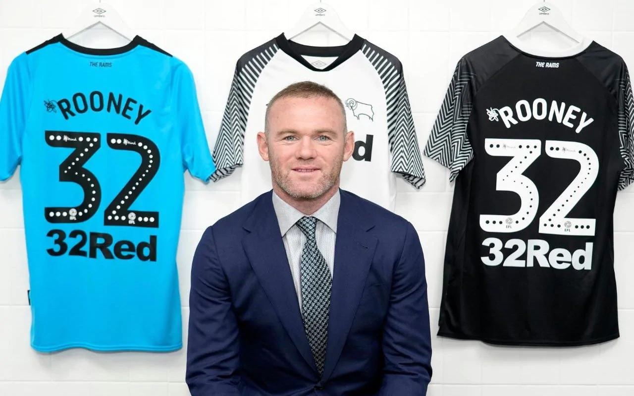 Wayne Rooney 32Red Derby County Jersey