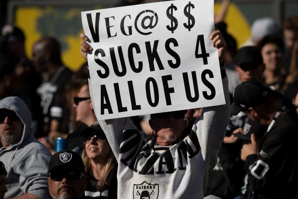 Oakland Raiders Booed Out of Town, Next Home Game in Las Vegas