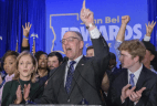 Gov. John Bel Edwards seen at re-election campaign.