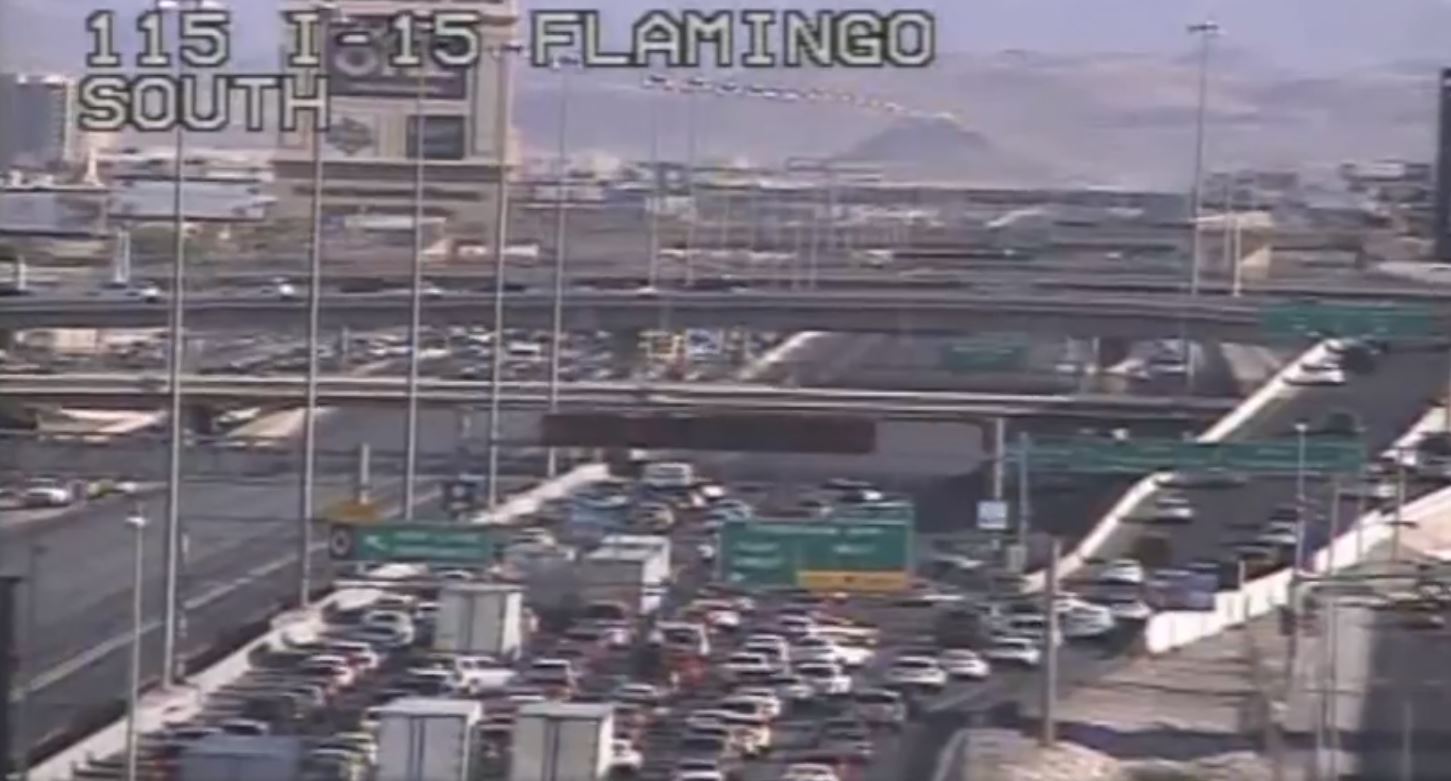 Las Vegas Traffic Nightmare Ushers in Busy Casino Weekend