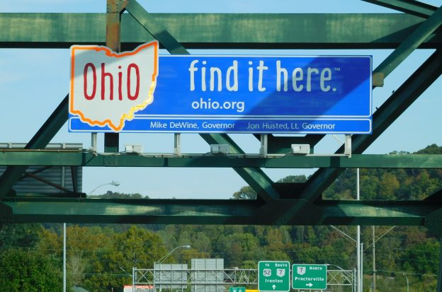 Welcome to Ohio sign