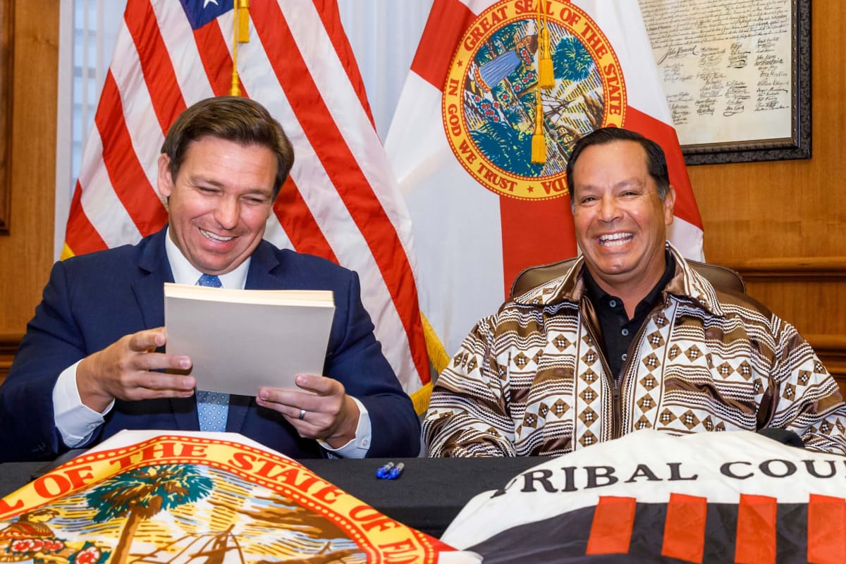 Seminole Tribe Gives 1M To Florida Gov DeSantis PAC Follows New 