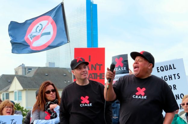 Atlantic City casino workers smoking CEASE CANJ