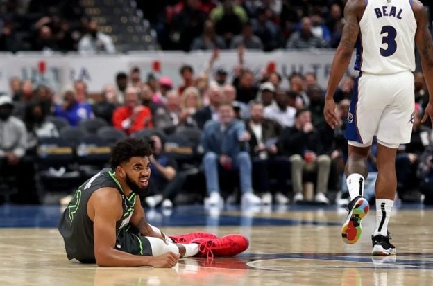 Karl-Anthony Towns calf injury Minnesota Timberwolves Wizards