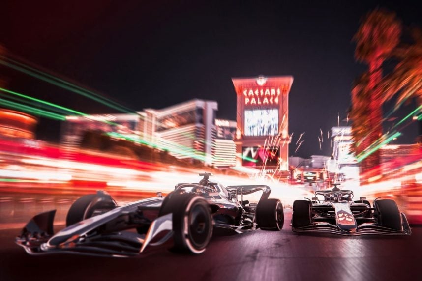 Formula 1 Gives Sneak Peek of Las Vegas Grand Prix Paddock Construction