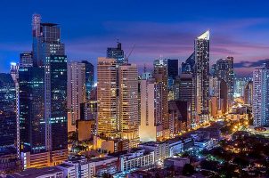 Metro Manila skyline at night