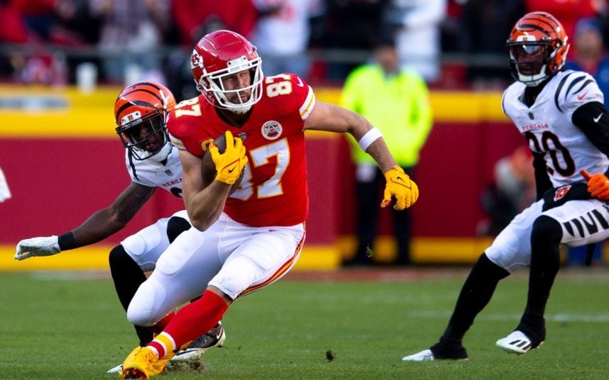 Kansas City Chiefs AFC Championship Travis Kelce TE injury back spasms tight end Bengals