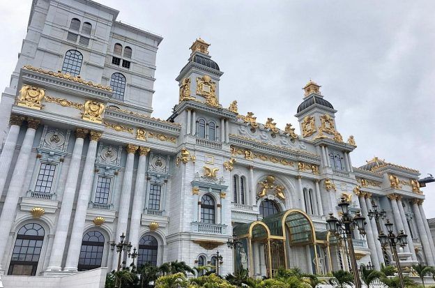 A view of the front of the Imperial Palace casino in Saipan