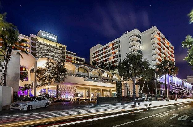 La Concha Resort in Puerto Rico at night