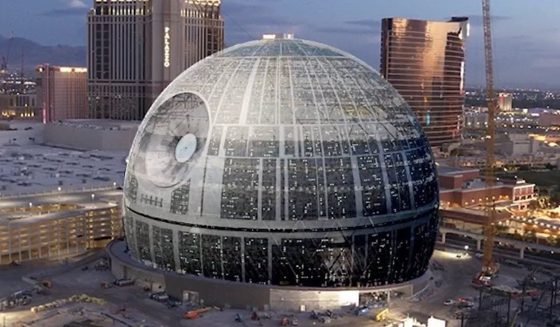 Viral Tik-Tok video shows how new Sphere looks from the Las Vegas skies