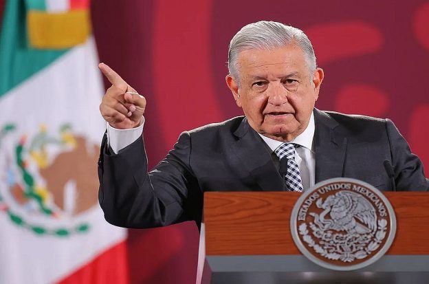 Mexico President Andrés Manuel López Obrador in a political speech